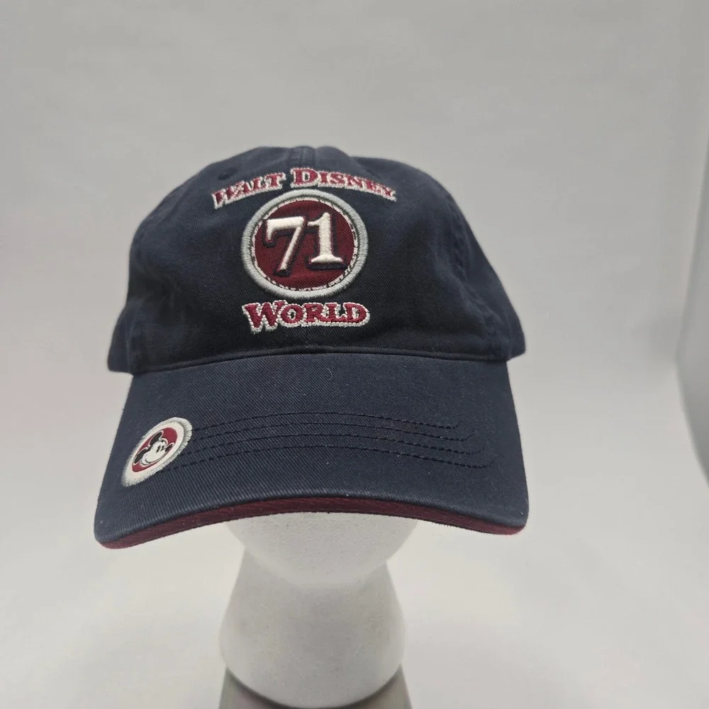 Walt Disney World 71 Navy Blue Baseball Hat Mickey Mouse Est 1971 Adjustable Cap